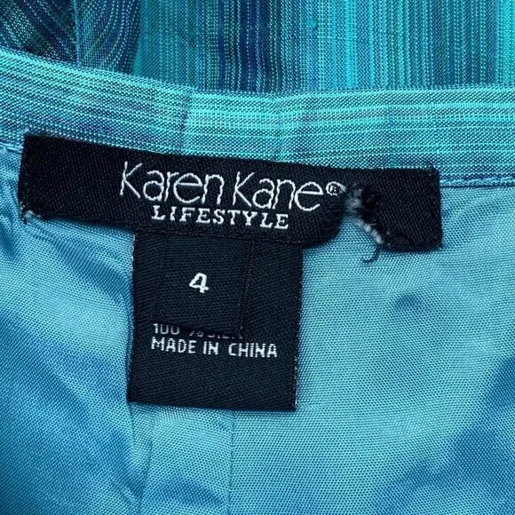 Karren Kane Lifestyle Turquoise & Purple Silk Set - Picture 6 of 8